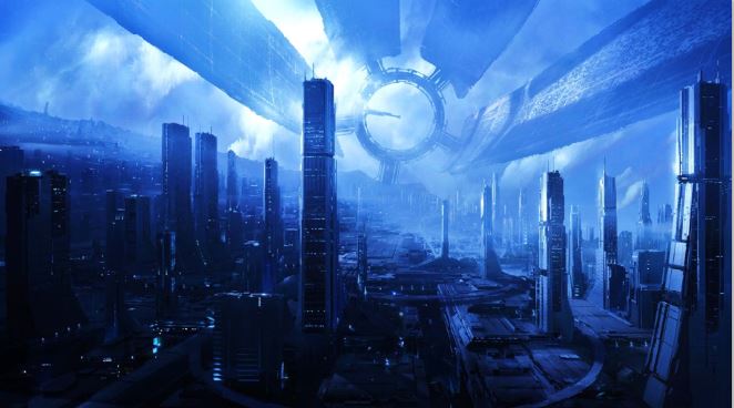 Mass Effect cidade futurista